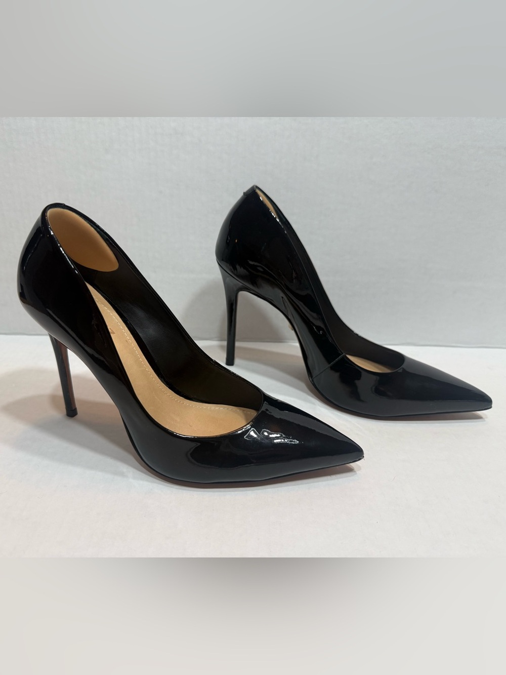 SCHUTZ Black Patent Pointed Stiletto Pump